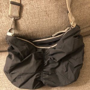 Dark Grey Ruched Shoulder Bag Purse